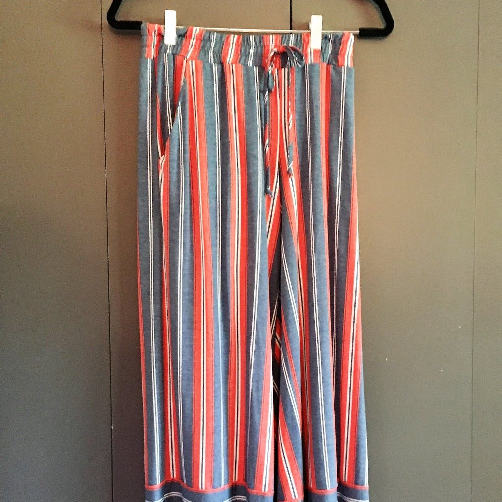 BeBop Junior's Striped Cropped Challis Pants NWT